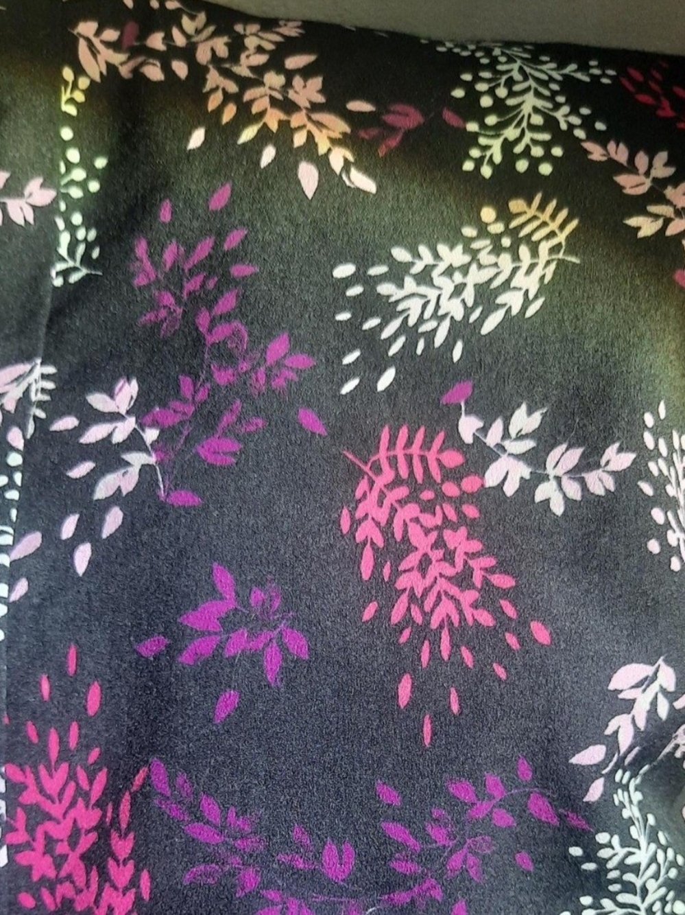 Lane Bryant Navy Floral Short-Sleeve Blouse with Pink & Light Blue Accents - Picture 3 of 5